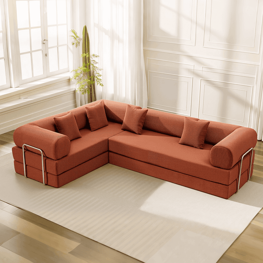 Combination Corner Sofa with High-Rebound Density Sponge