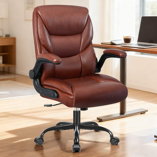 Ergonomic PU Office Chair with Flip-Up Arms & Adjustable Height MP260