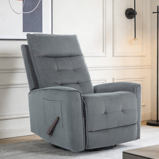Manual Swivel Rocker Recliner Chair Glider Rocking Chair for Nursery