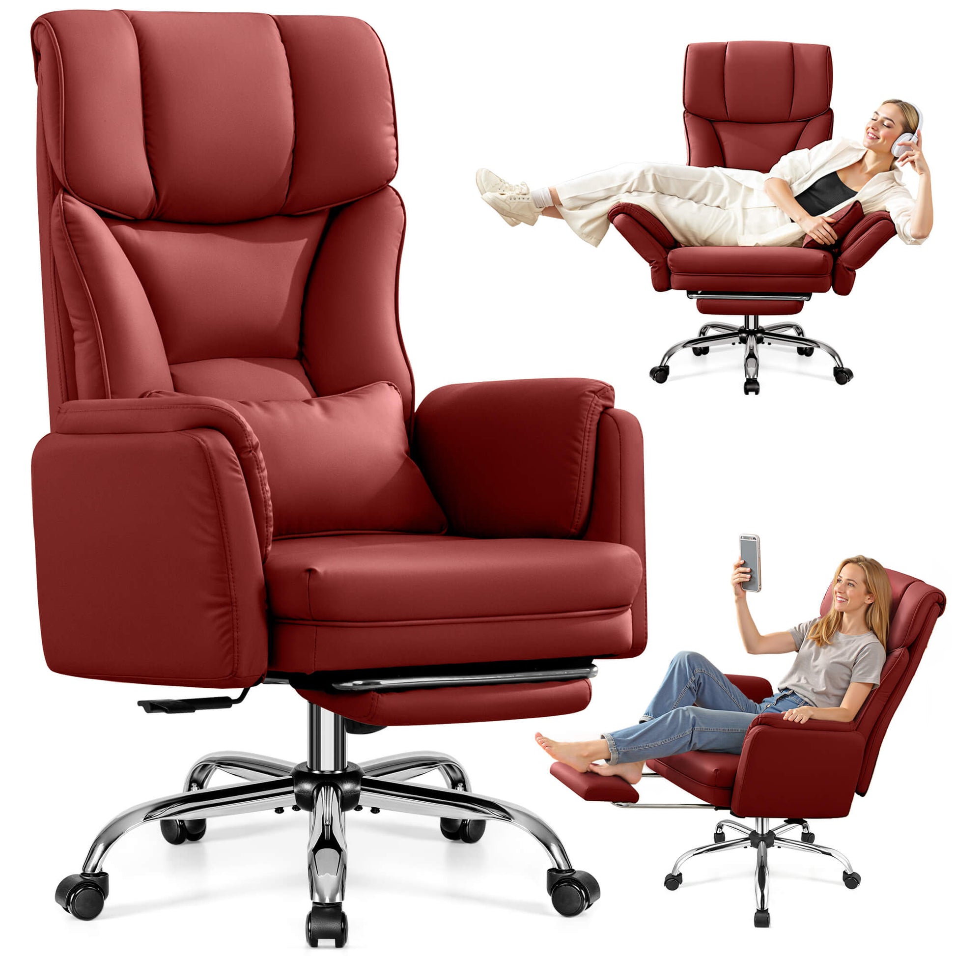 Big and Tall Executive Office Chair with Ergonomic Lumbar Support 6088