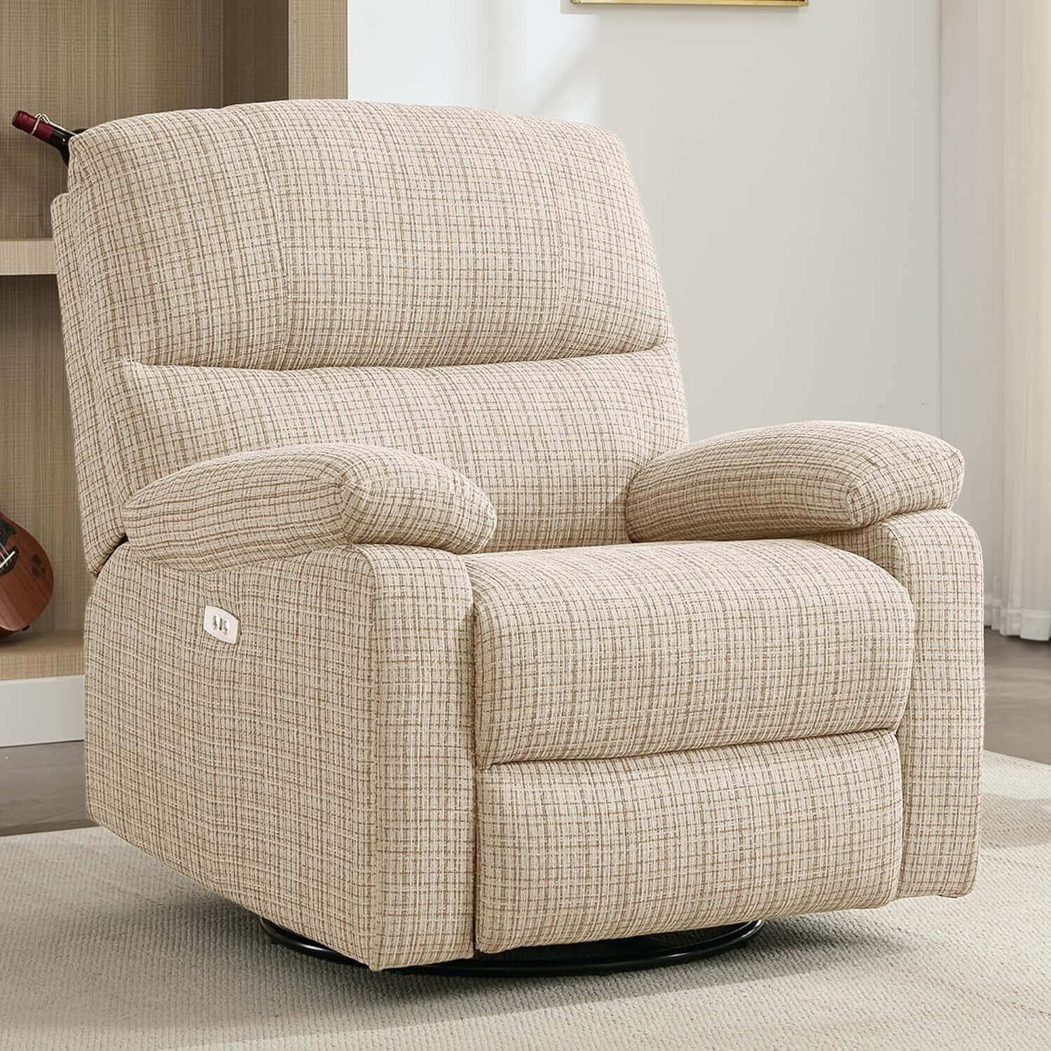 Power Swivel Rocker Recliner Rocking Chair with USB Port Infinite Position