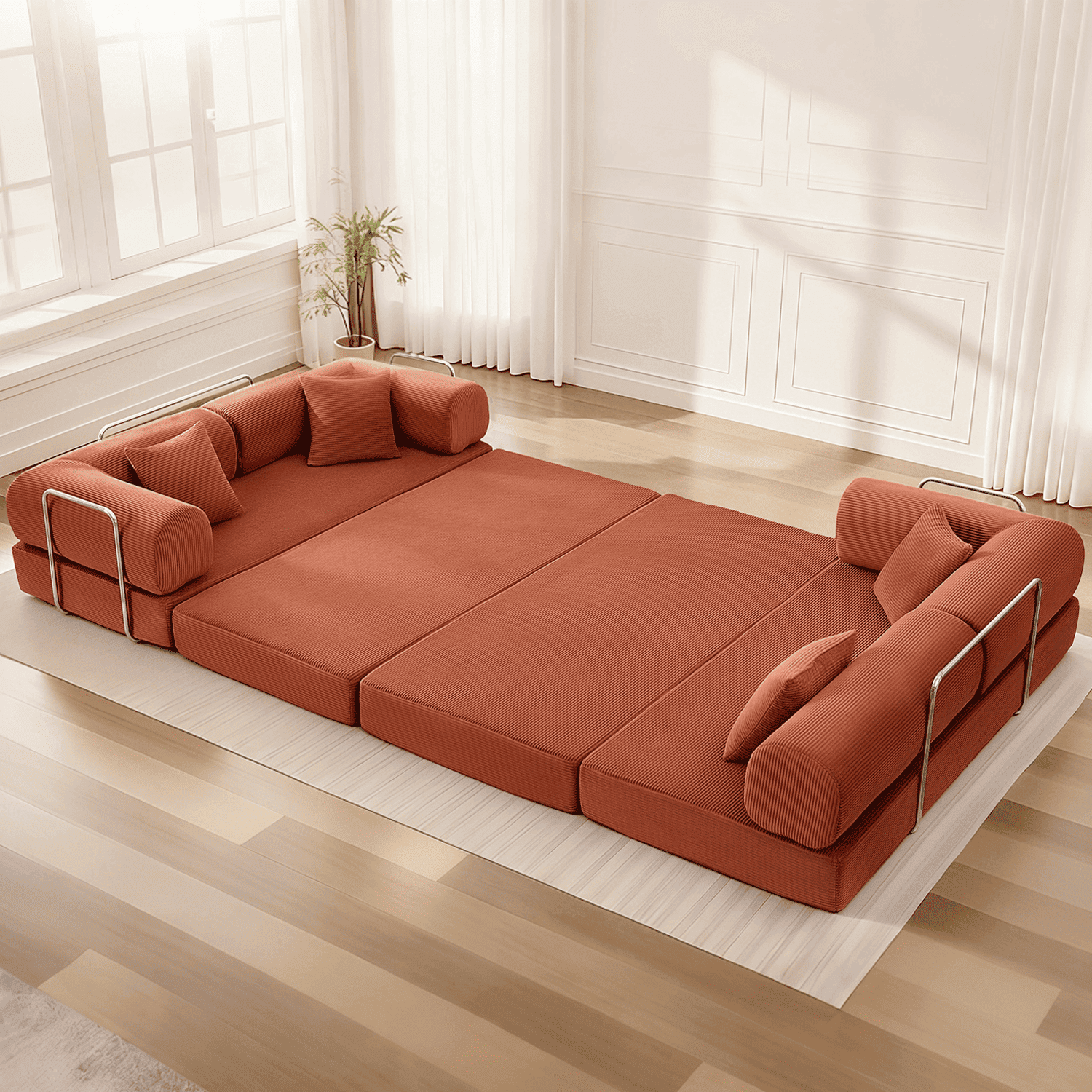 Combination Corner Sofa with High-Rebound Density Sponge