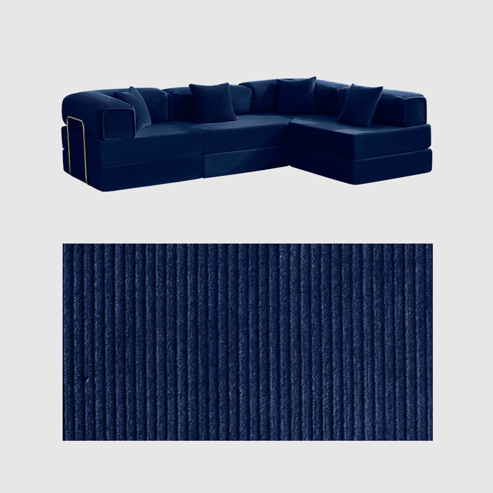 L-Shaped 106.3" W Modular Sectional Sofa Couch