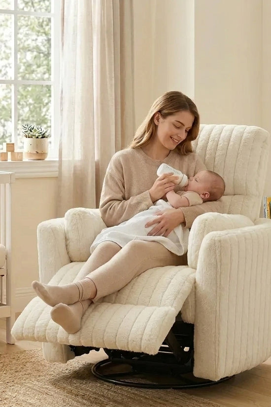 Nursery Power Glider Recliner Chair with USB Ports and Footrest