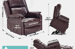 Zero Gravity Infinite Position Power Lift Recliner Chair W/ Massage and Heating