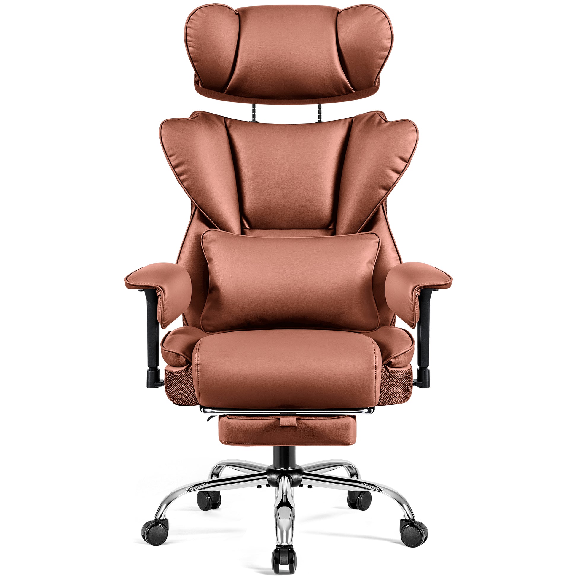 Big & Tall Leather Office Chair with 3D Adjustable Headrest & Armrests 312
