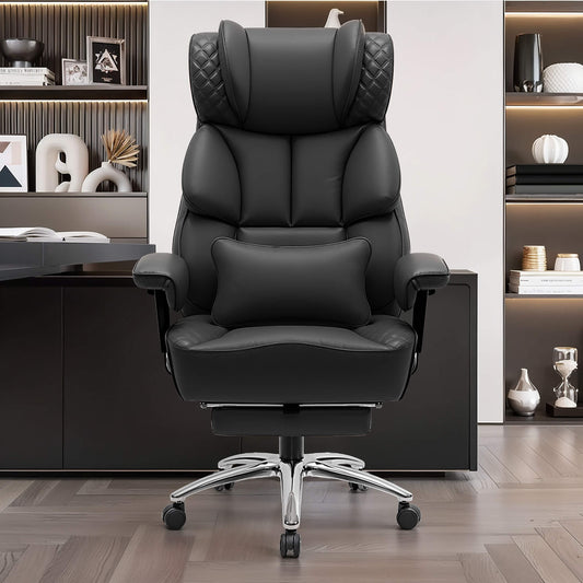 Widened Big and Tall Leather Executive Back Support Office Chair 309