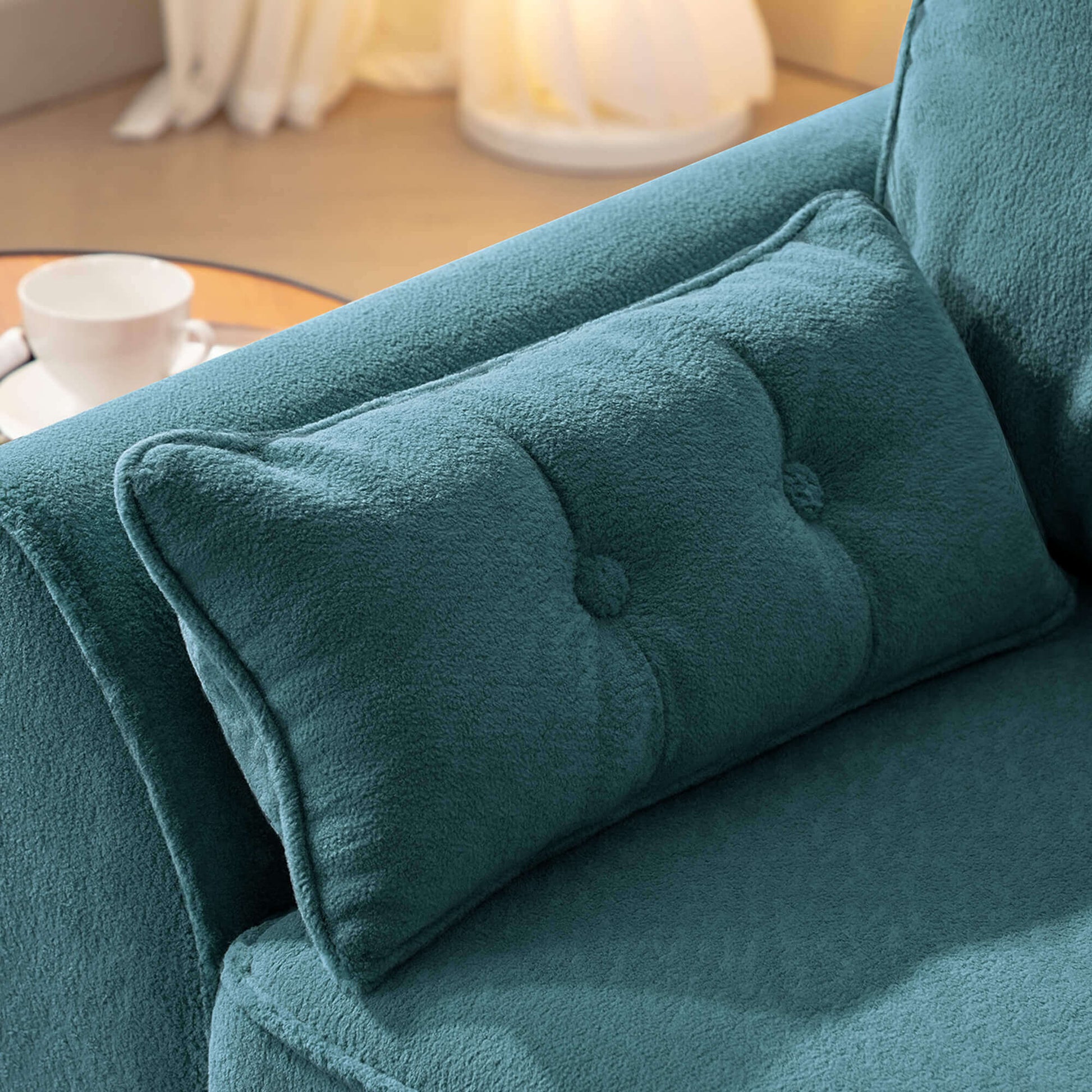 75.5" Wide Modern Loveseat Sofa with Solid Wood Legs