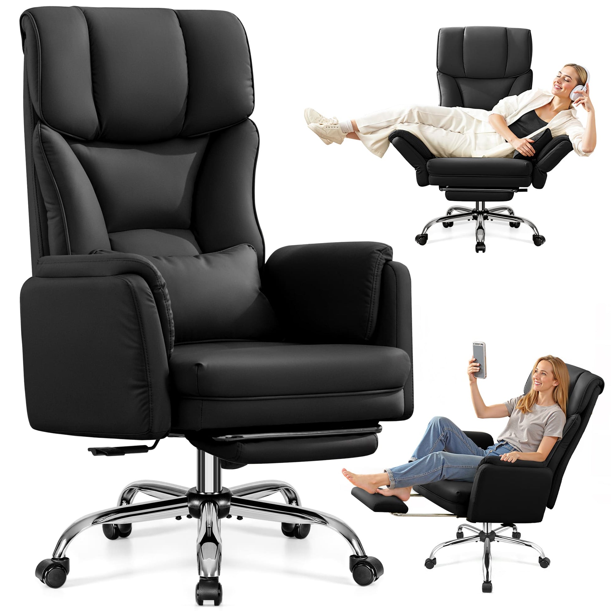 Big and Tall Executive Office Chair with Ergonomic Lumbar Support 6088