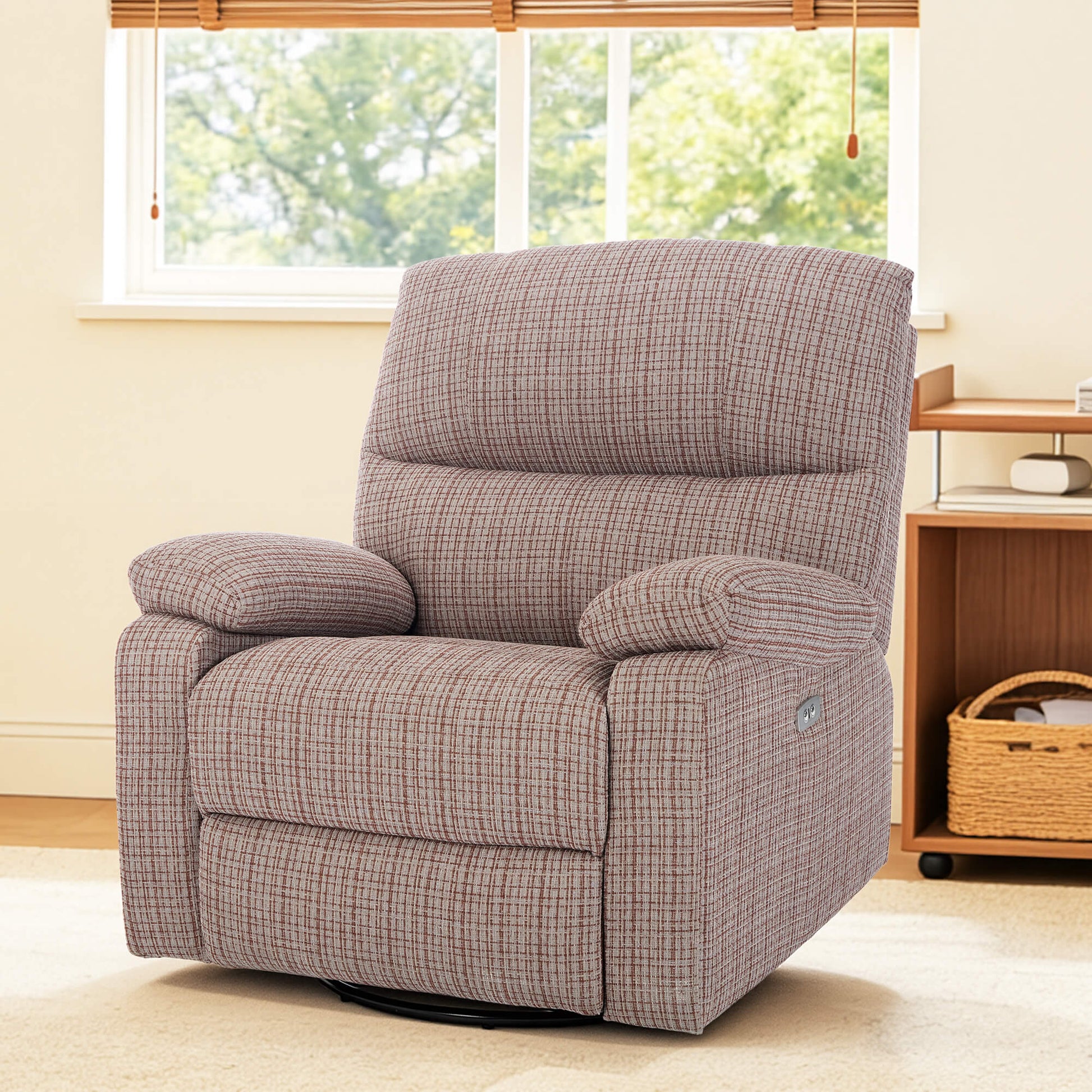 Power Swivel Rocker Recliner Rocking Chair with USB Port Infinite Position
