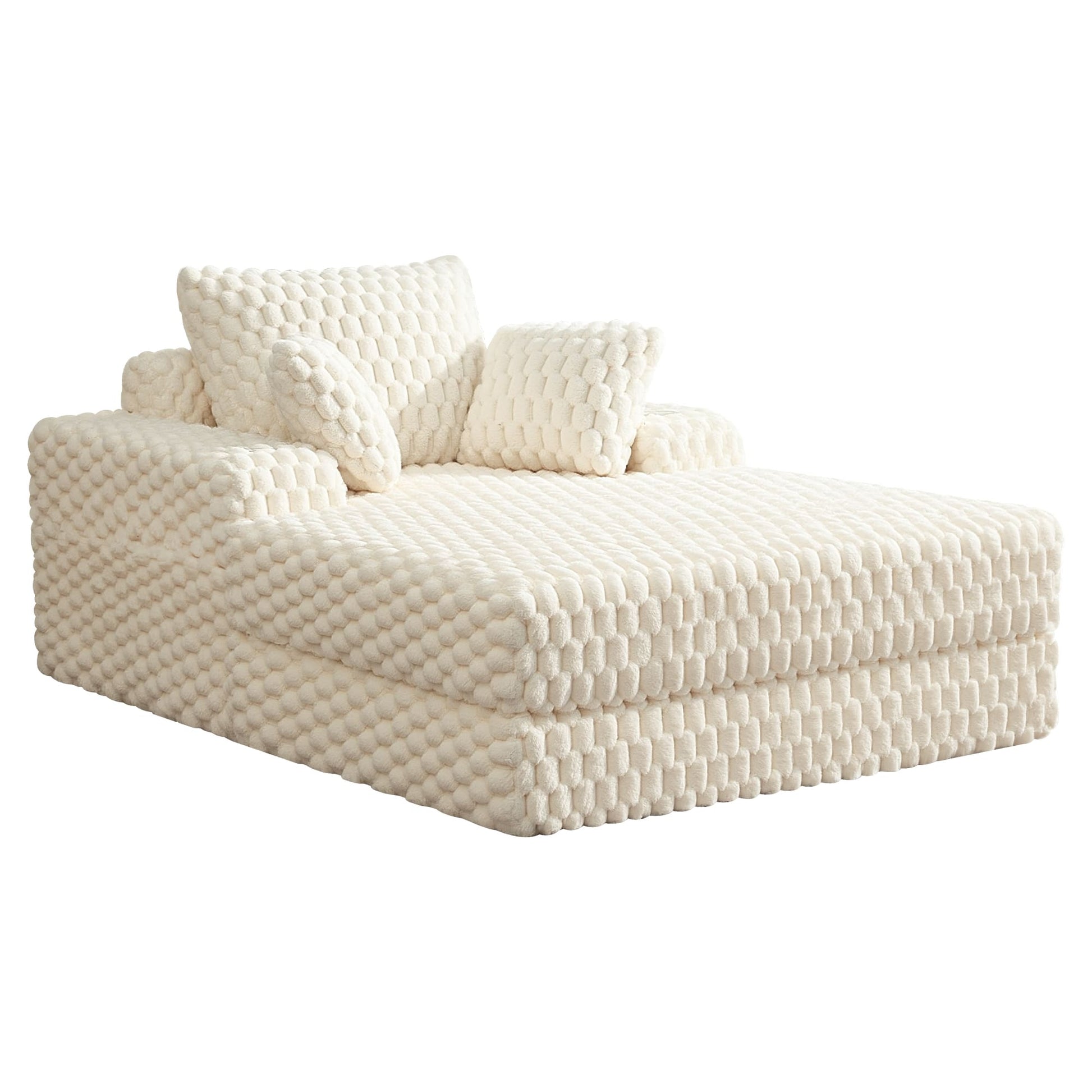 47.6"W Oversized Floor Chaise Lounge Sofa Bed
