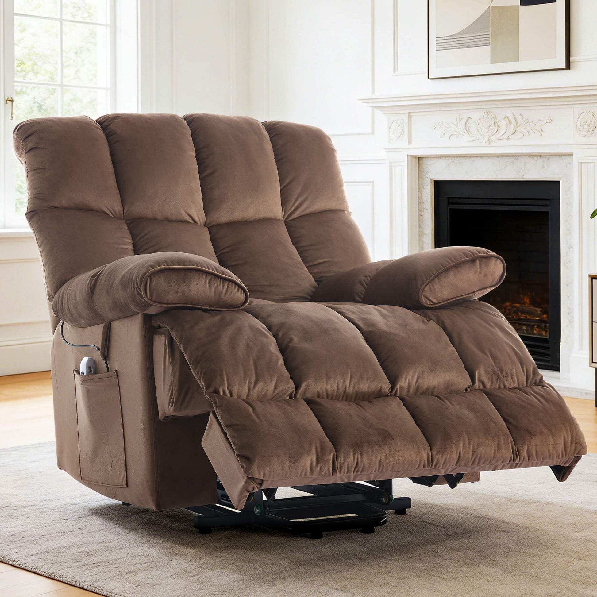 Infinite Position Power Lift Recliner Chair with Massage and Heating for Elderly