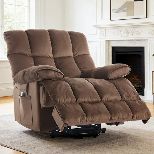 Infinite Position Power Lift Recliner Chair with Massage and Heating for Elderly