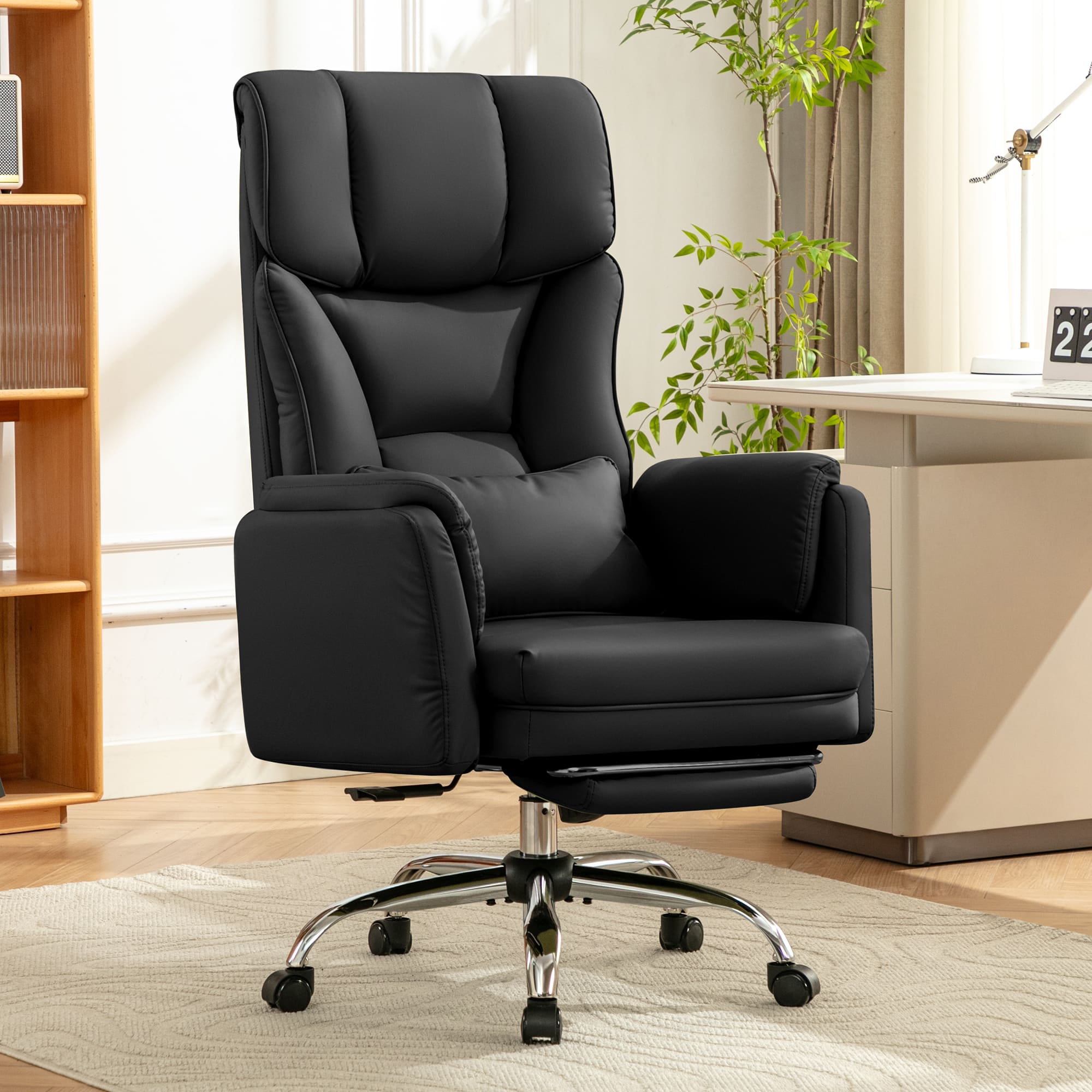 Big and Tall Executive Office Chair with Ergonomic Lumbar Support