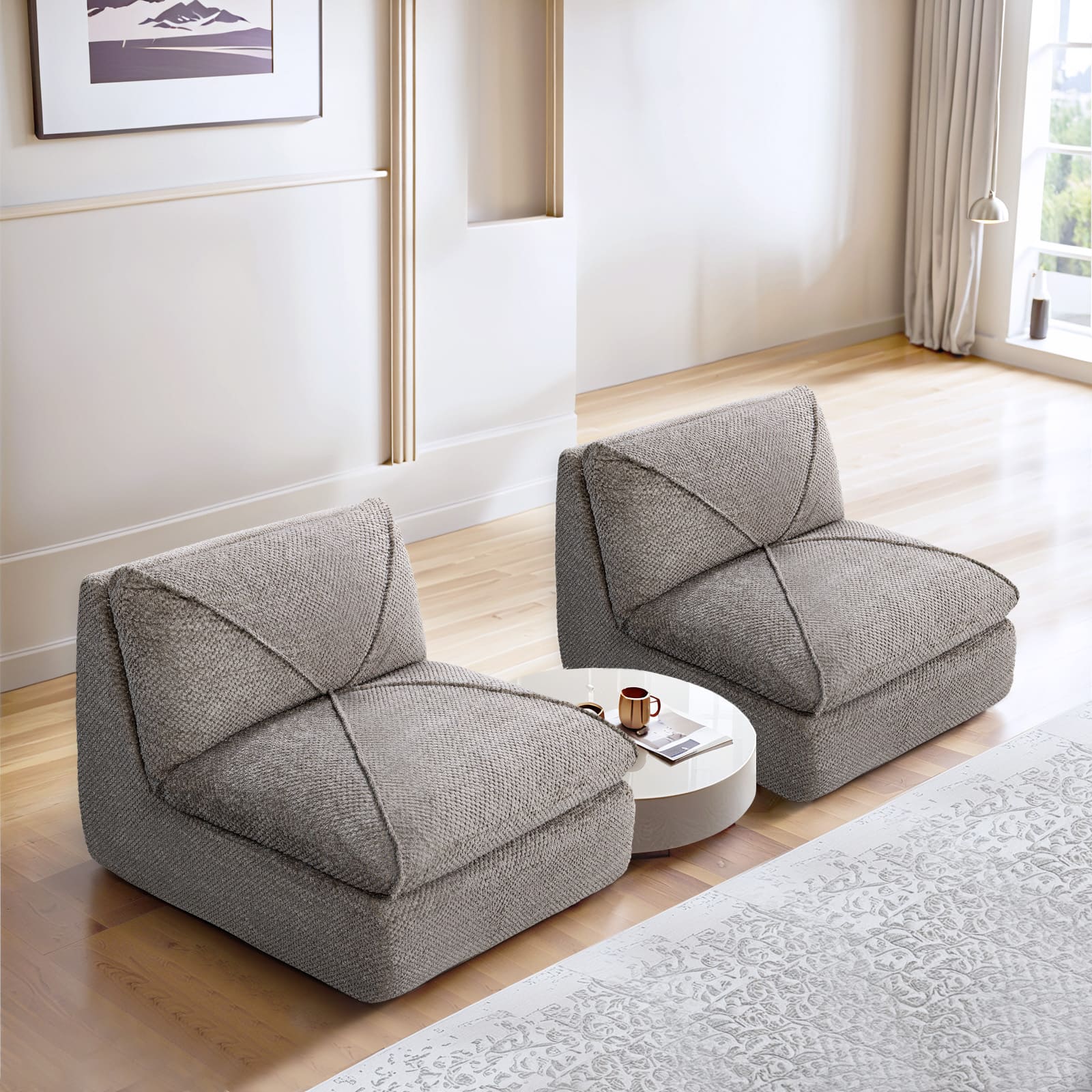 Modern Sofa Leisure Armless Accent Chair