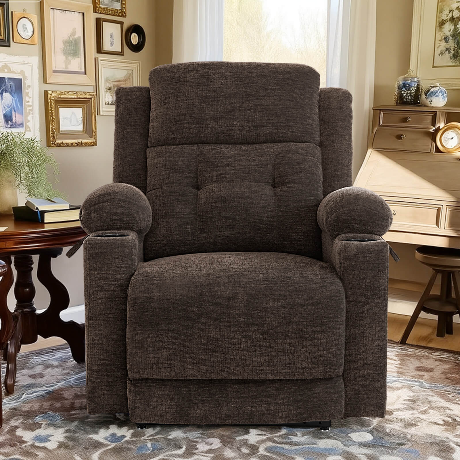 Zero Gravity Infinite Position Power Lift Recliner Chair W/ Massage and Heating