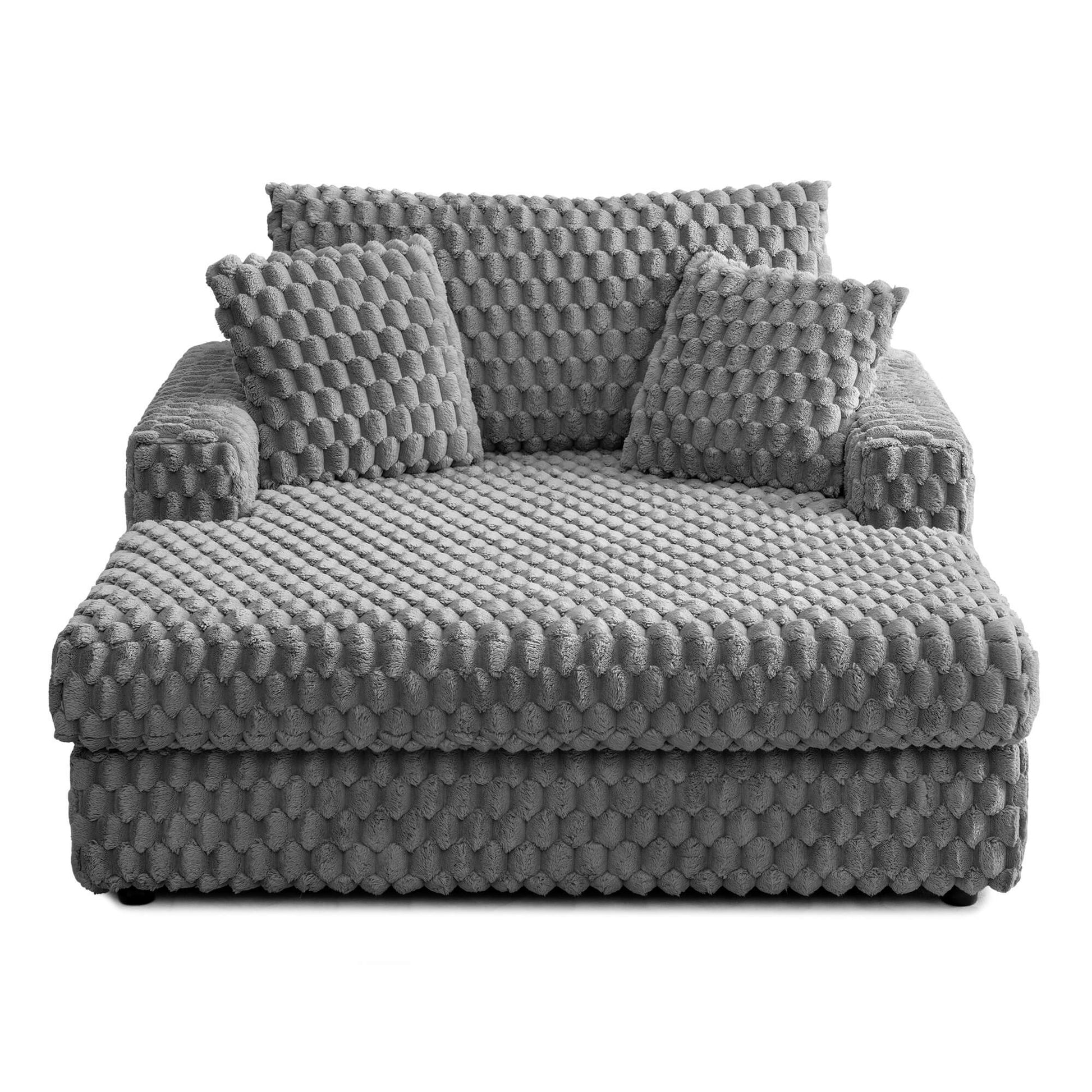 Comfy Cloud Fur Upholstered Sleeper Sofa