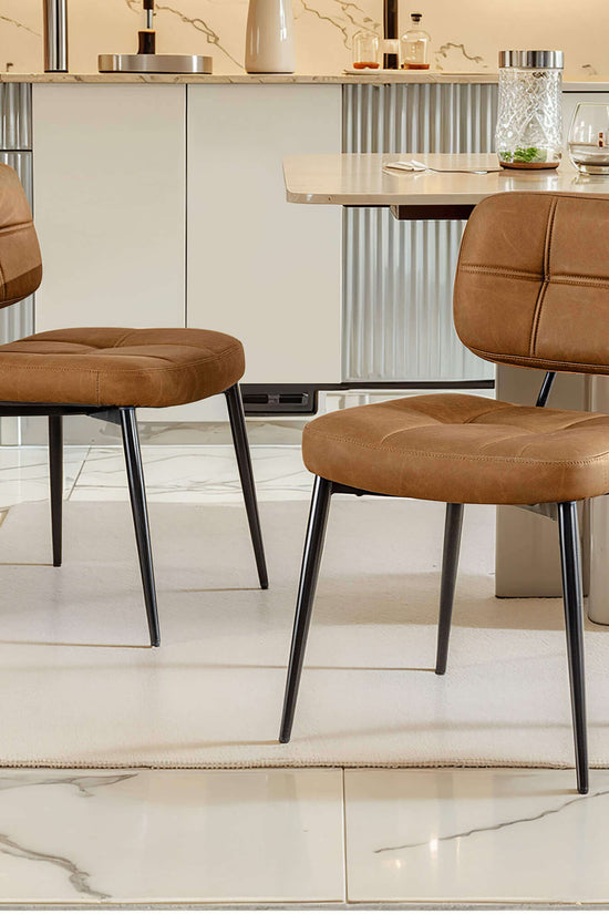 Upholstered Side Dining Chairs Set of 2