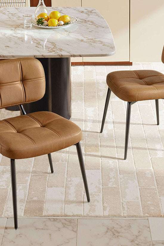 Upholstered Side Dining Chairs Set of 2