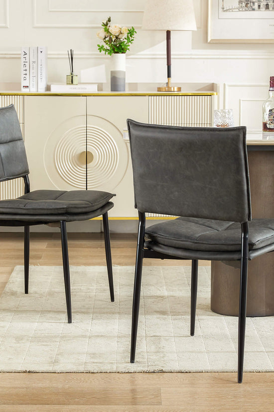 Faux Leather Dinning Chairs Set of 2