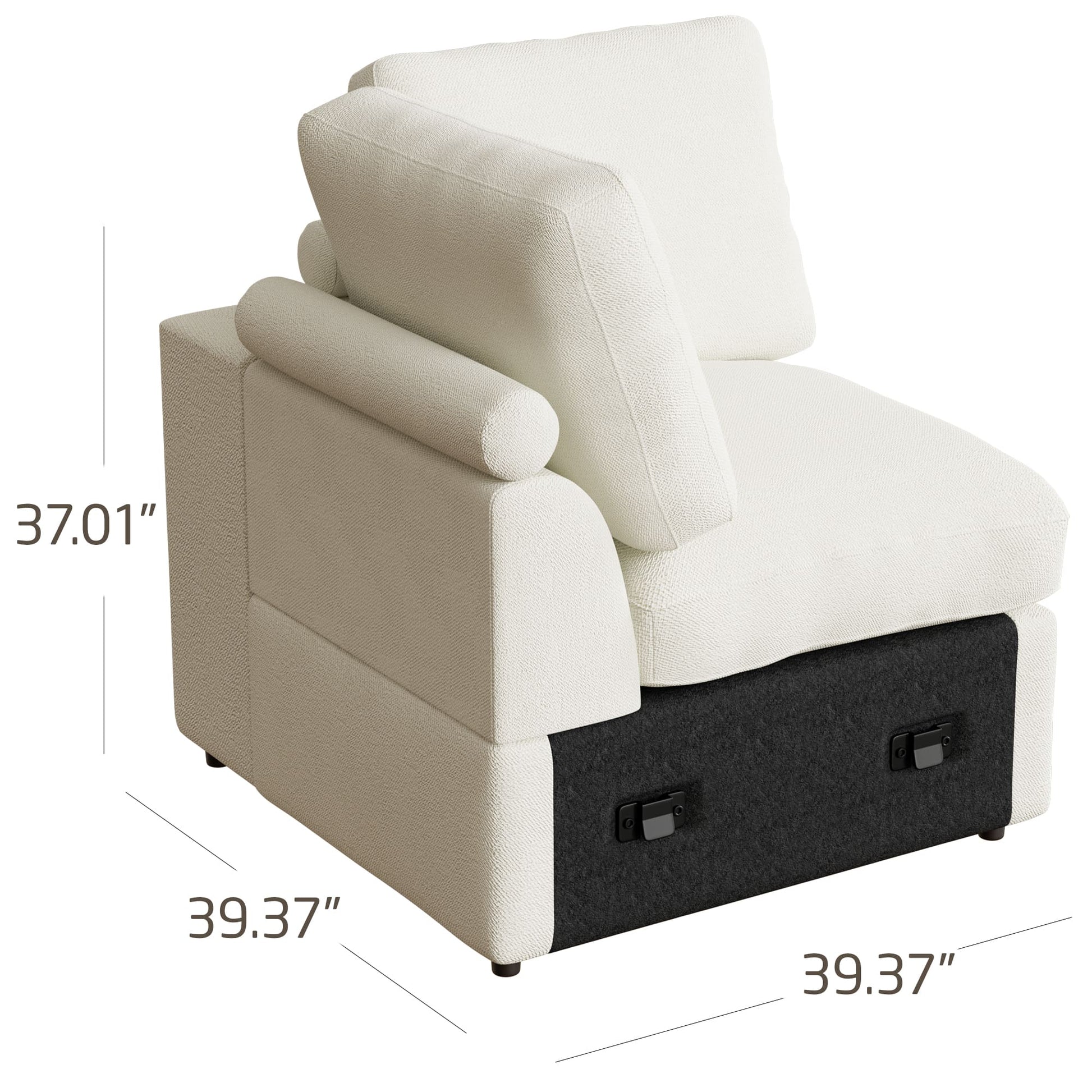 5-seat Modular Sectional Sofa with Hidden Storage