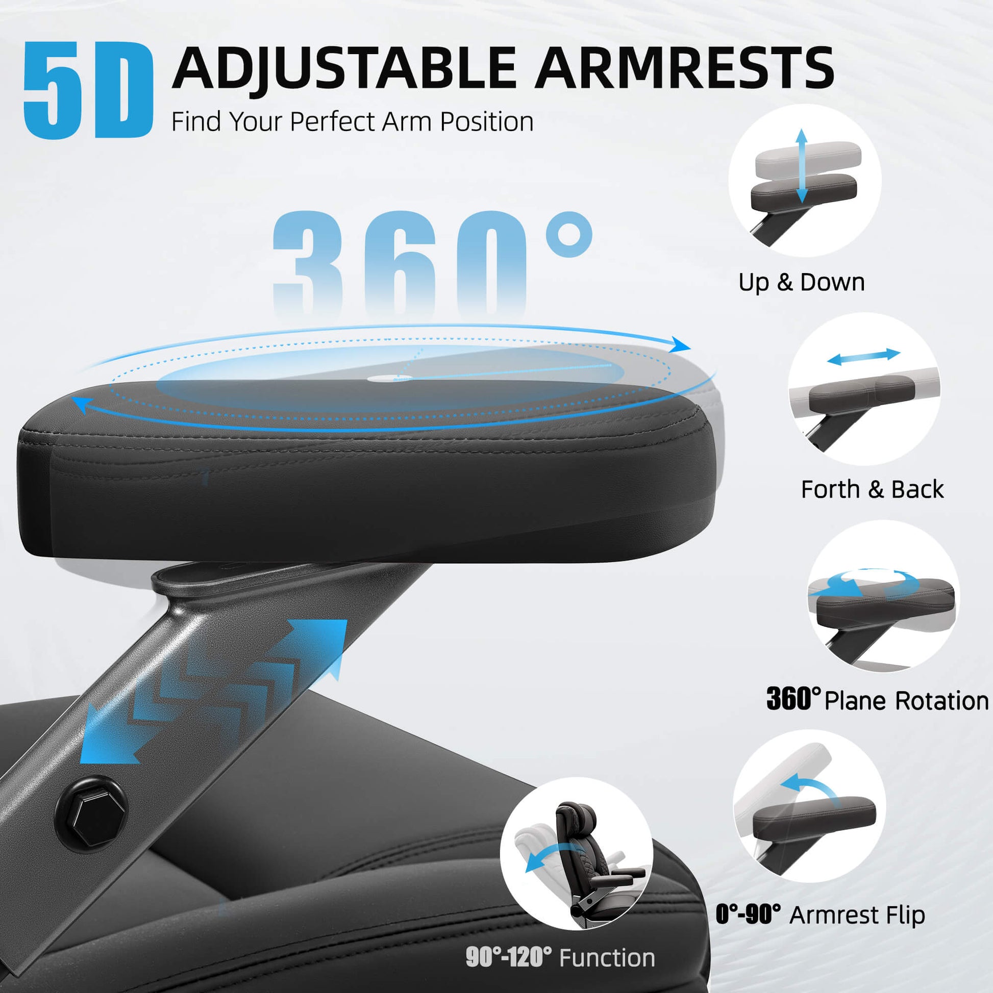 Widened Big and Tall Leather Executive Back Support Office Chair 309