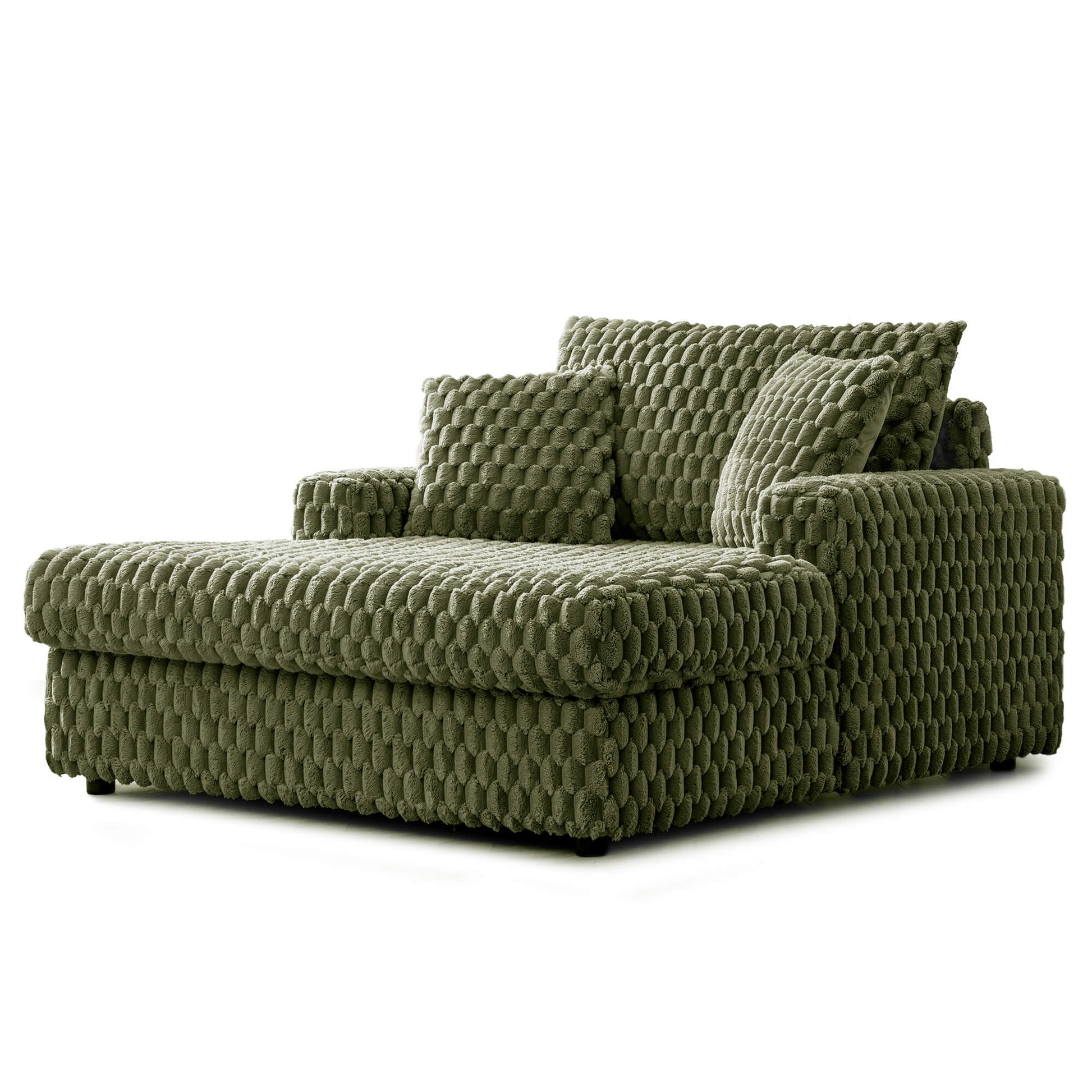 Comfy Cloud Fur Upholstered Sleeper Sofa