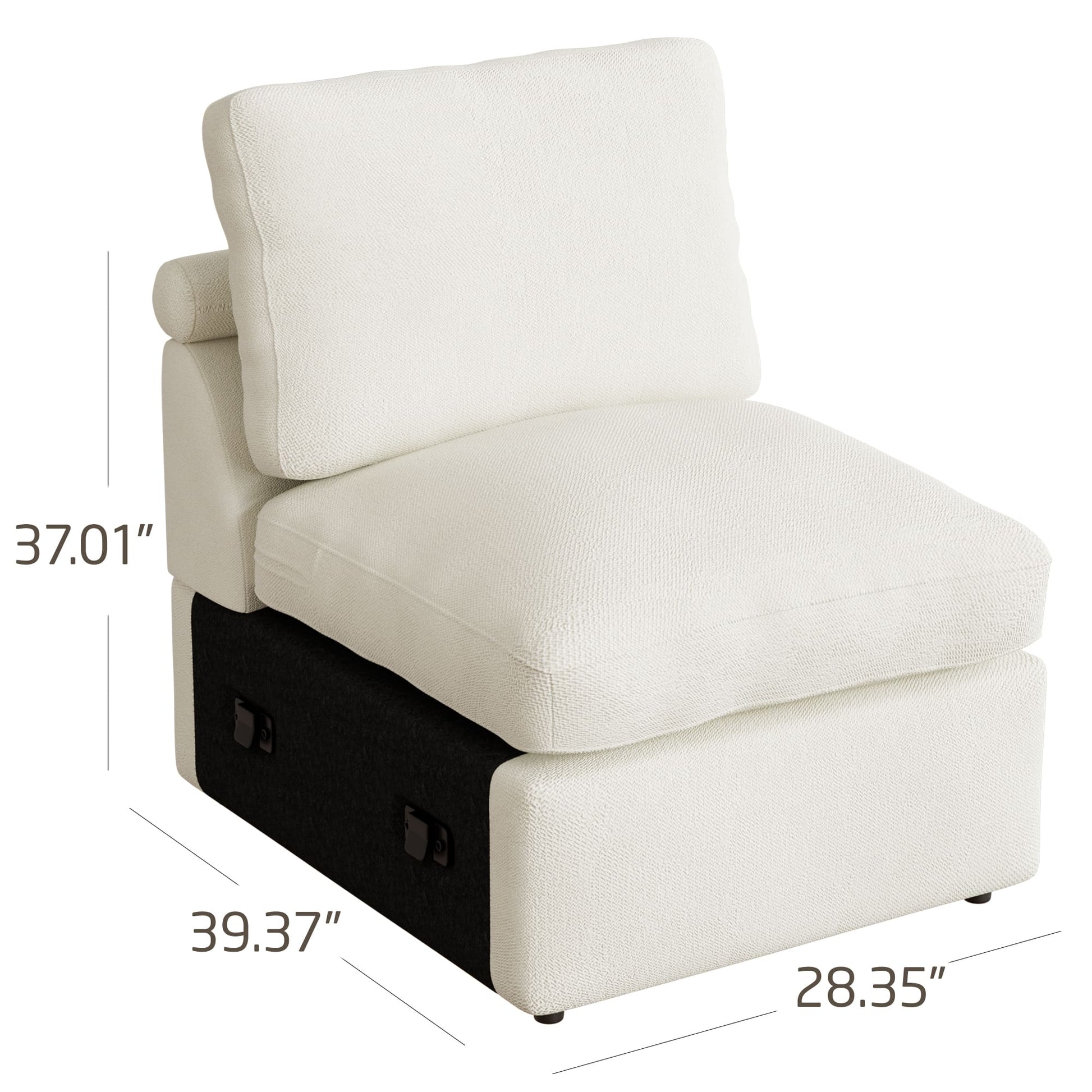5-seat Modular Sectional Sofa with Hidden Storage