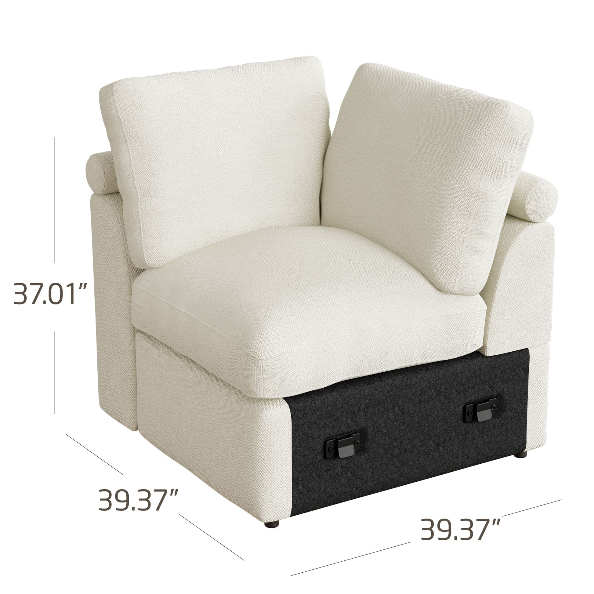 5-seat Modular Sectional Sofa with Hidden Storage