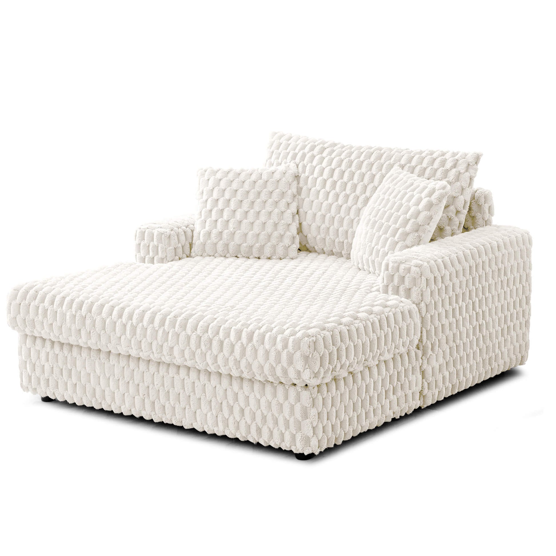 Comfy Cloud Fur Upholstered Sleeper Sofa