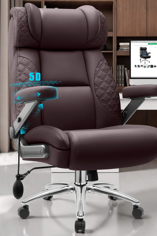 Widened Big and Tall Leather Executive Back Support Office Chair 309