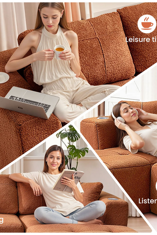 Modular Oversized U-Shaped Deep Seating Sectional Sofa