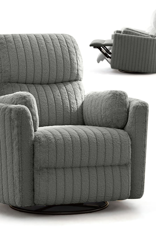 Nursery Power Glider Recliner Chair with USB Ports and Footrest