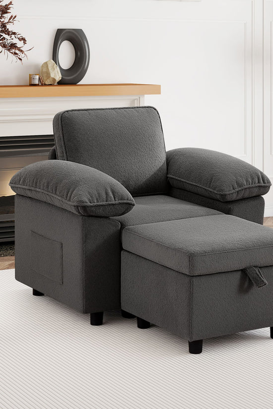 7-Seater Modular Sectional Sofa Couch with Pull-Out Sleeper and Storage