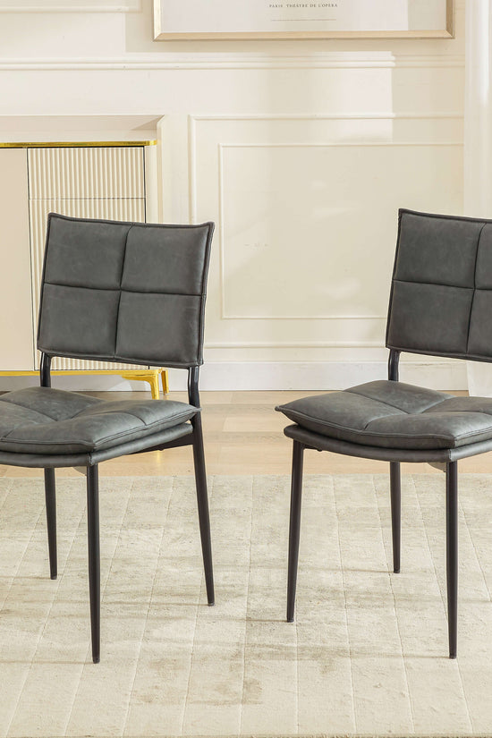 Faux Leather Dinning Chairs Set of 2