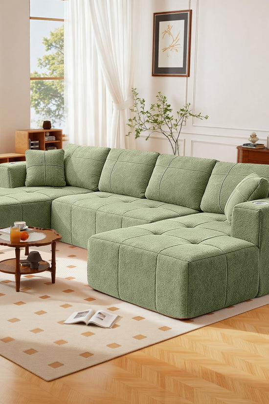 Modular Oversized U-Shaped Deep Seating Sectional Sofa