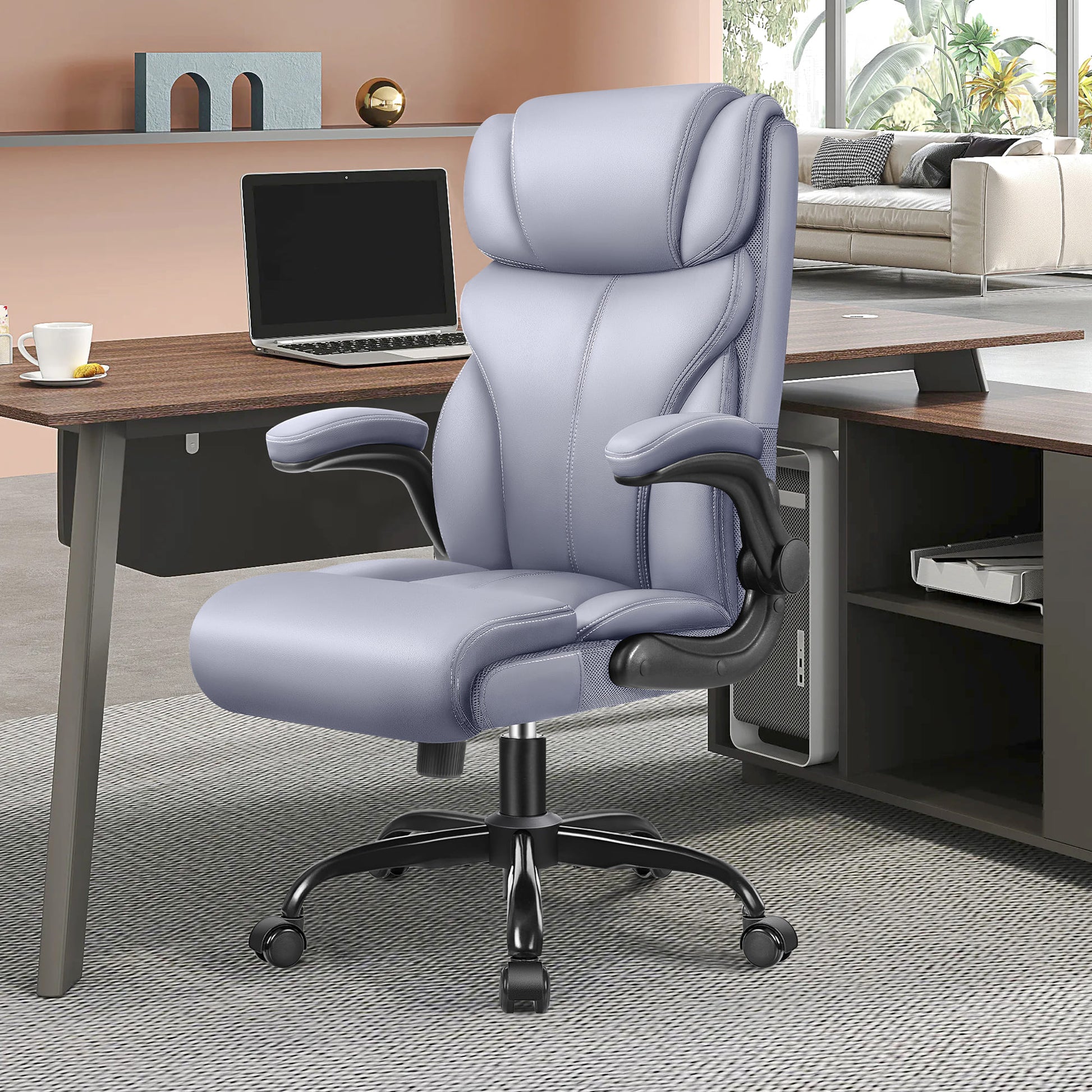 Big and Tall Leather Executive Back Support Office Chair 5066H