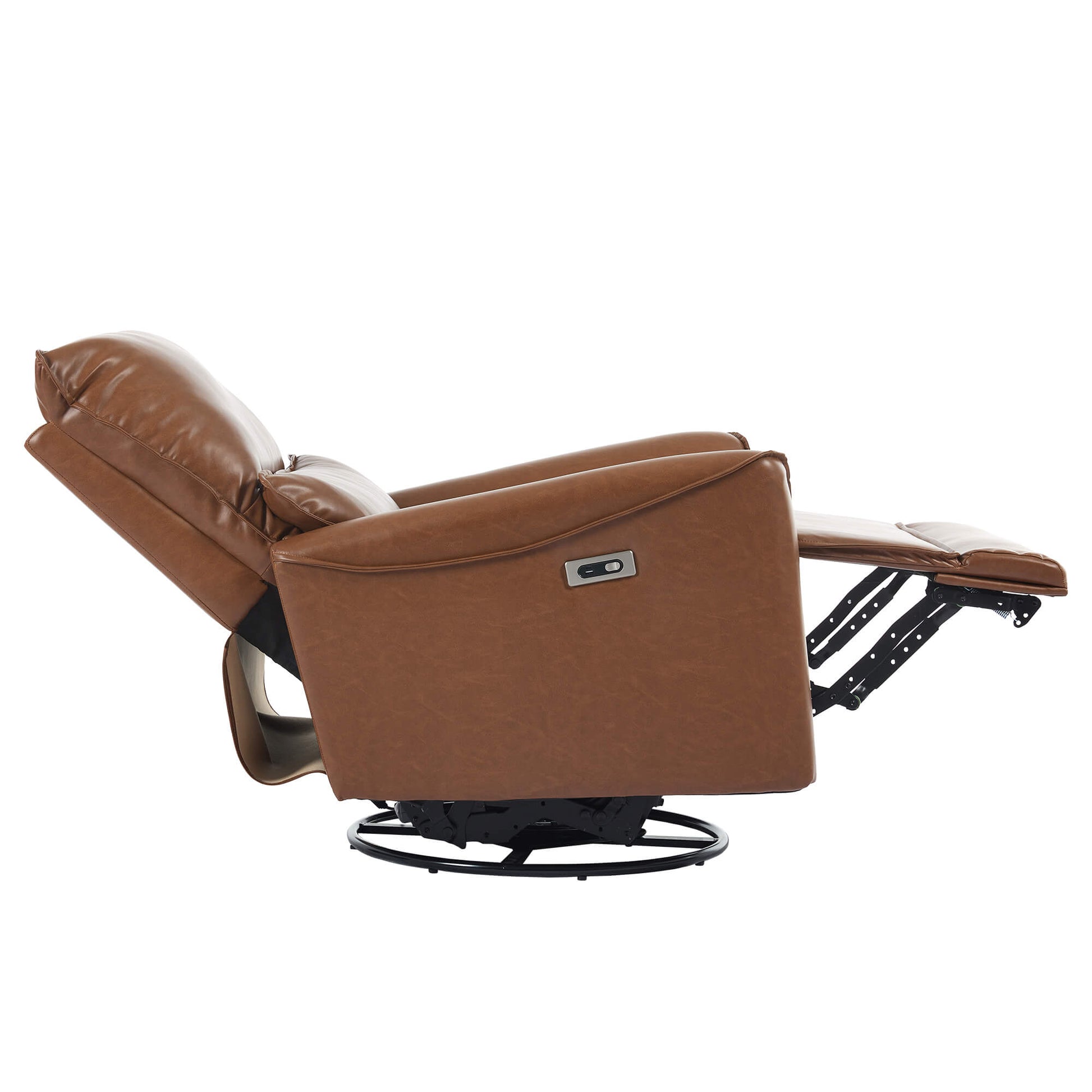 Modern Leather Power Swivel Rocker Recliner Chair