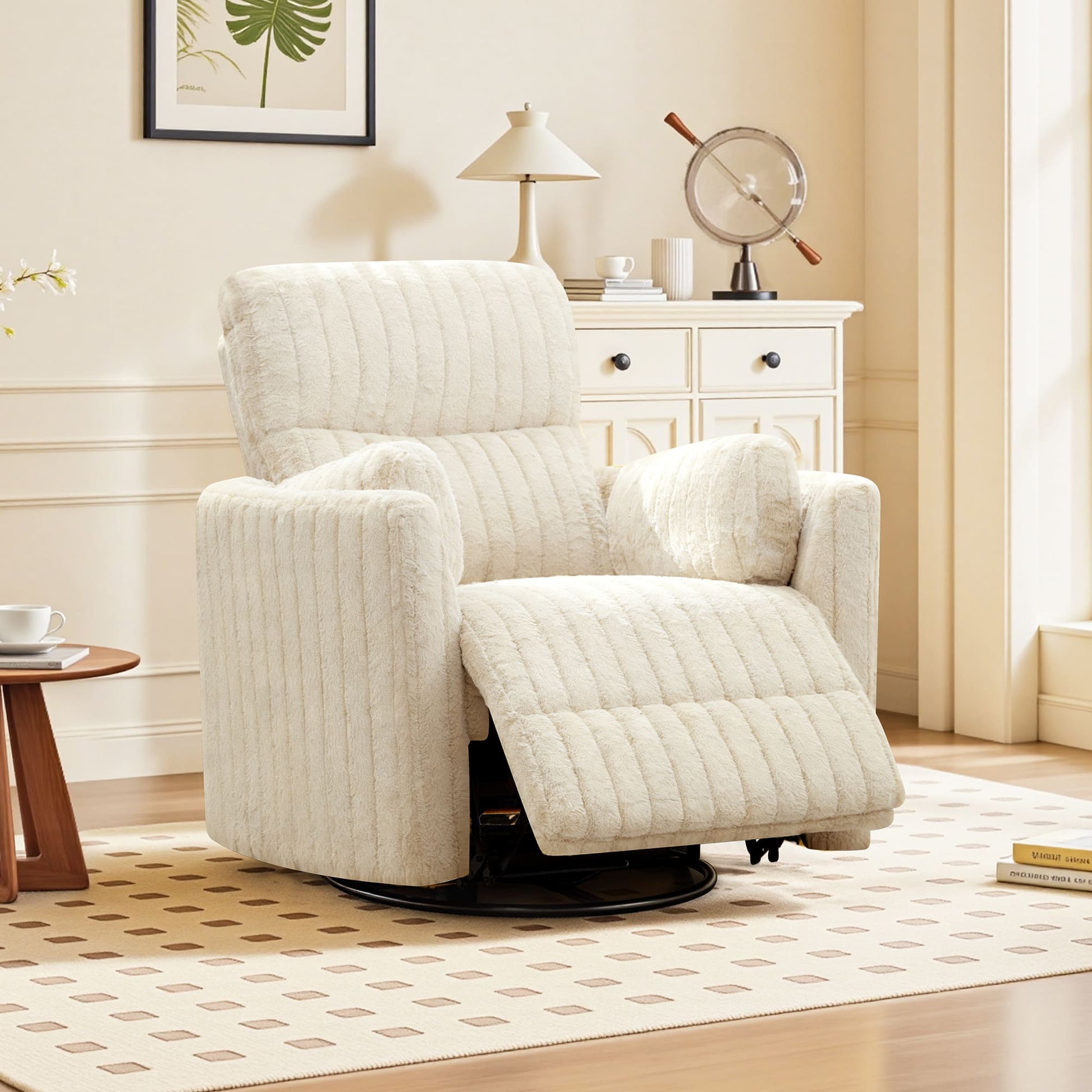 Nursery Power Glider Recliner Chair with USB Ports and Footrest