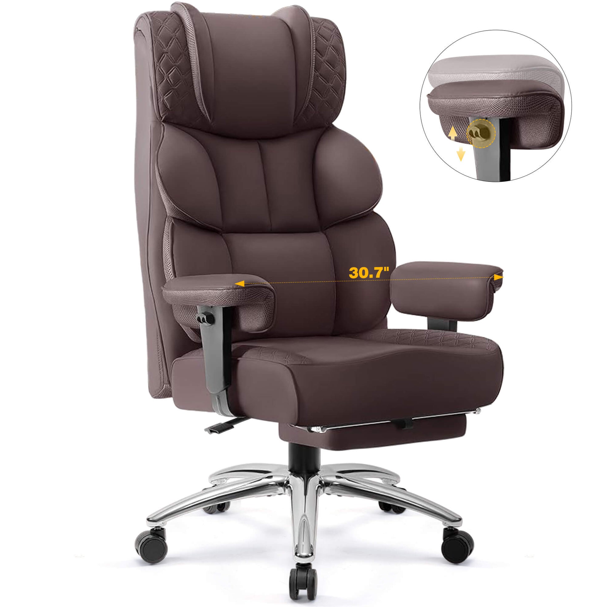 Big and Tall Leather Executive Back Support Office Chair