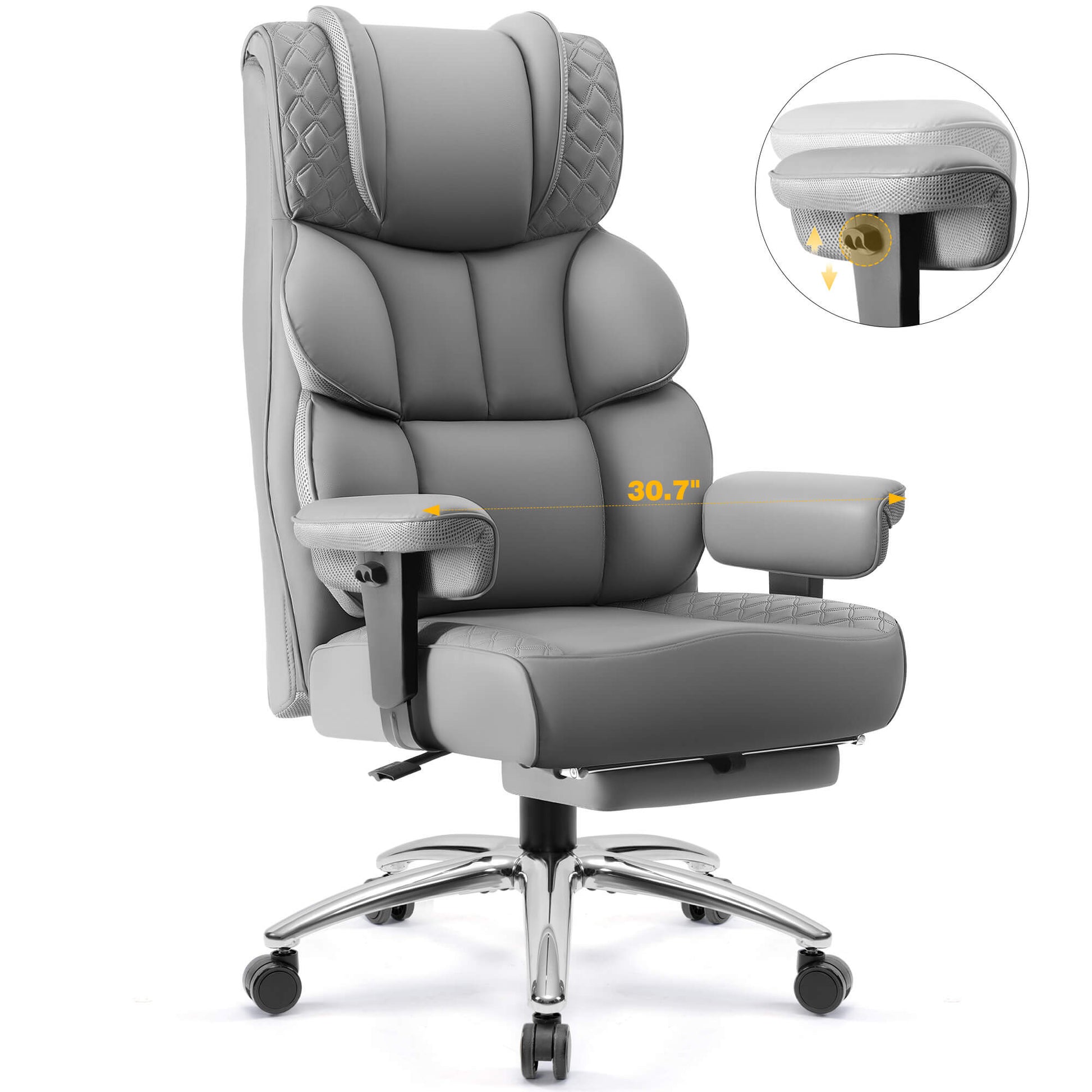 Big and Tall Leather Executive Back Support Office Chair