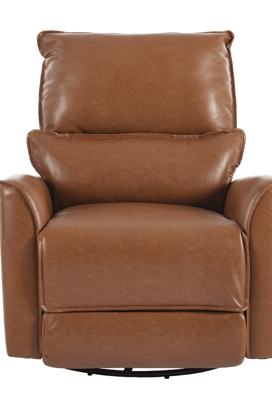 Modern Leather Power Swivel Rocker Recliner Chair