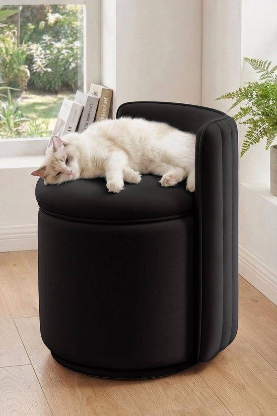 Velvet Vanity Chair With Storage