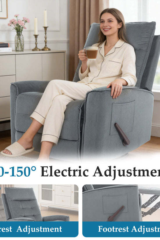 Manual Swivel Rocker Recliner Chair Glider Rocking Chair for Nursery