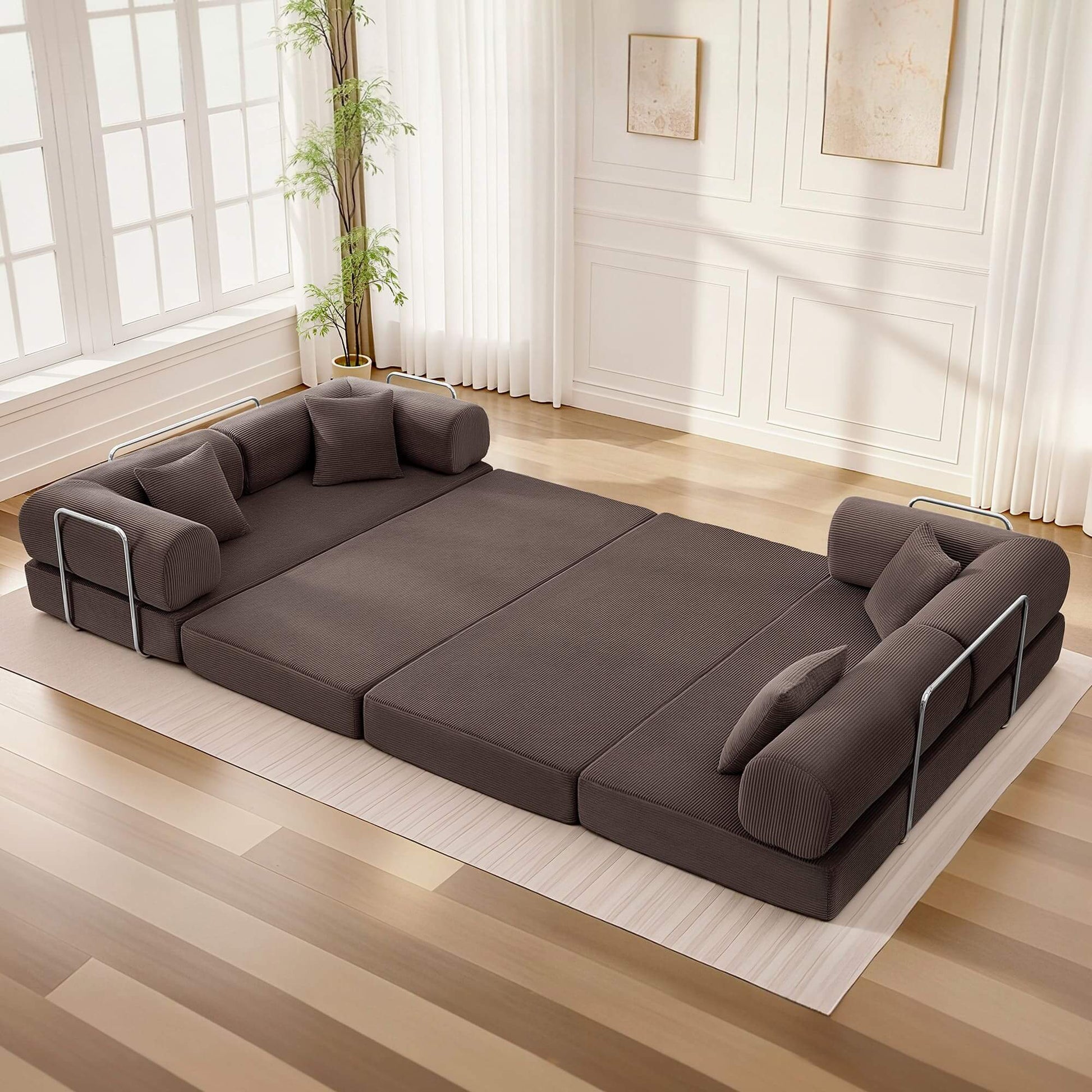 Combination Corner Sofa with High-Rebound Density Sponge