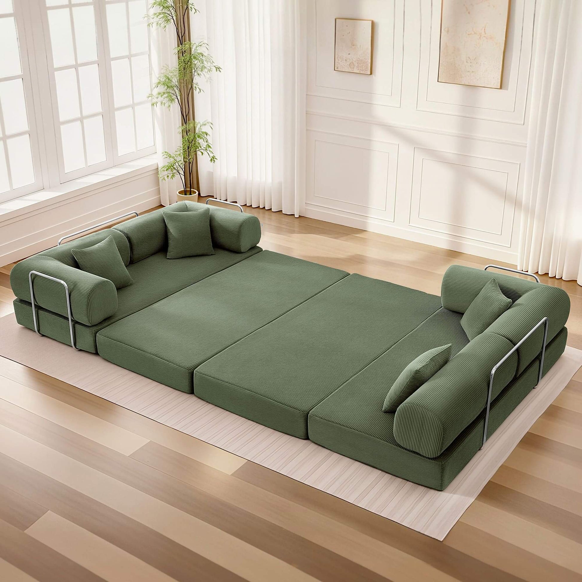Combination Corner Sofa with High-Rebound Density Sponge