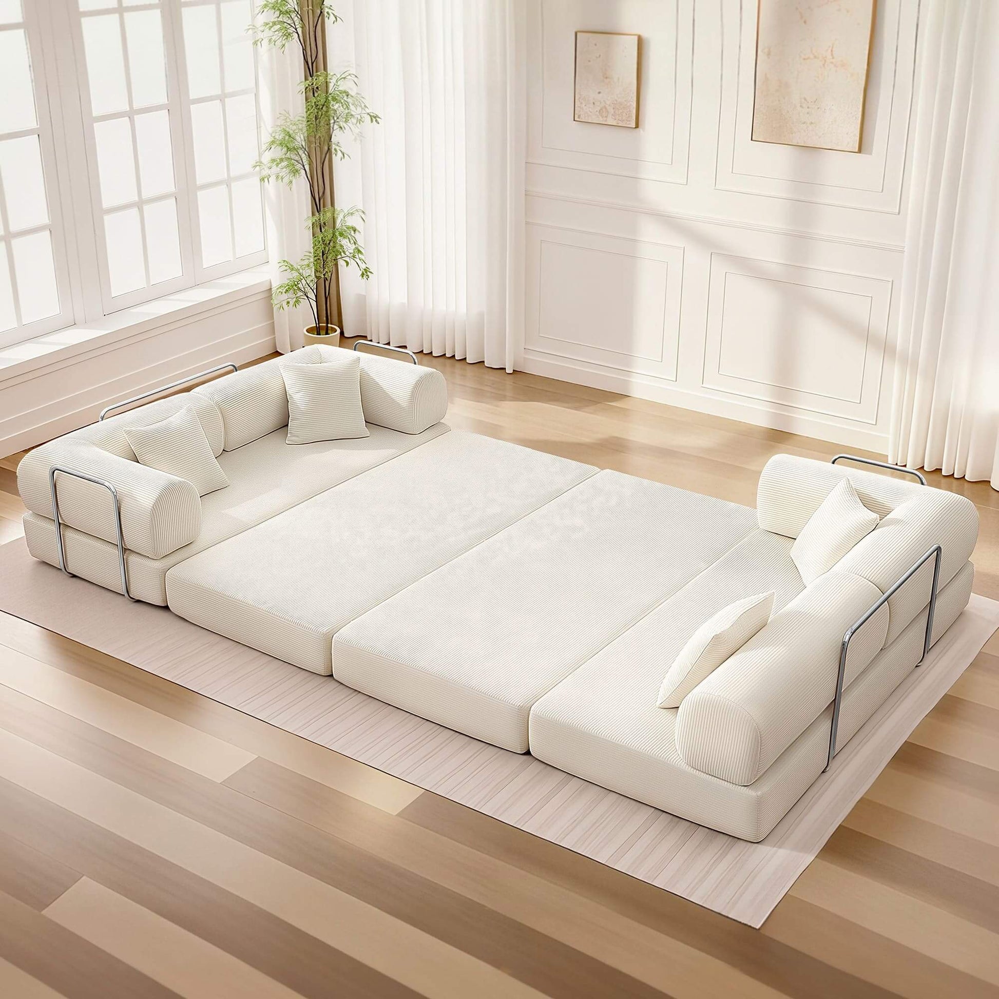 Combination Corner Sofa with High-Rebound Density Sponge