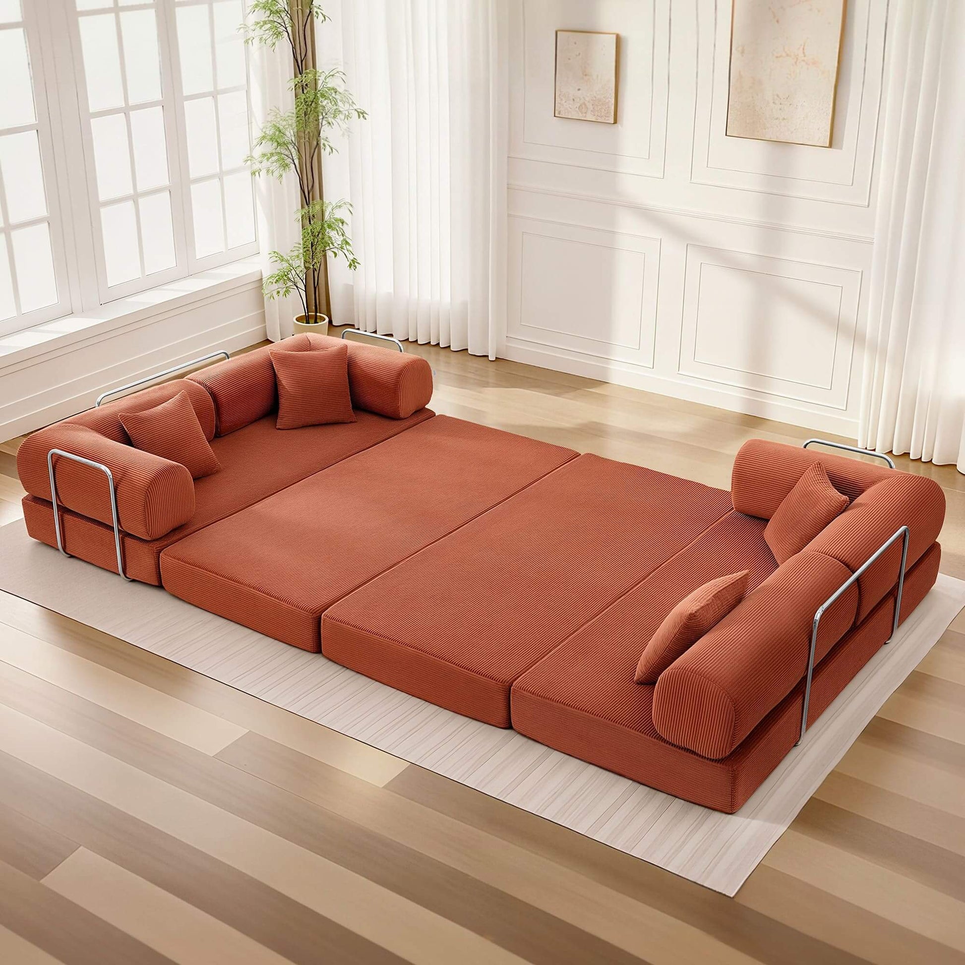 Combination Corner Sofa with High-Rebound Density Sponge