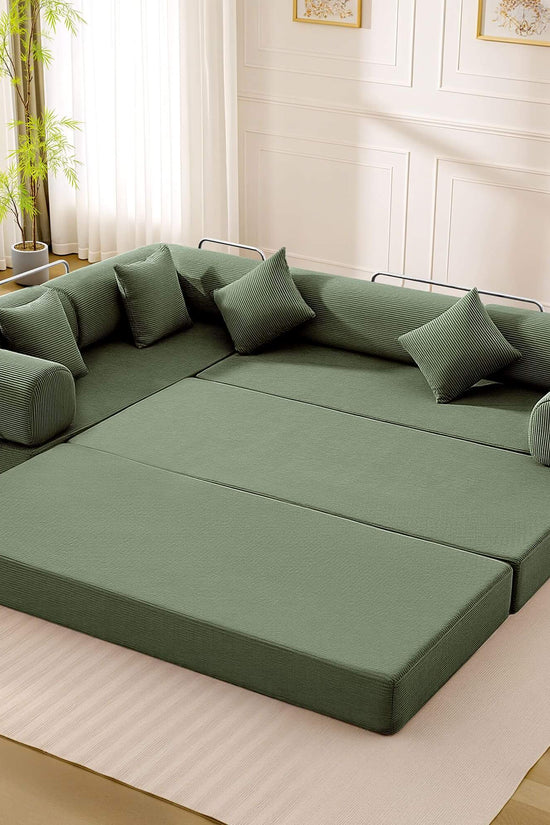 Combination Corner Sofa with High-Rebound Density Sponge