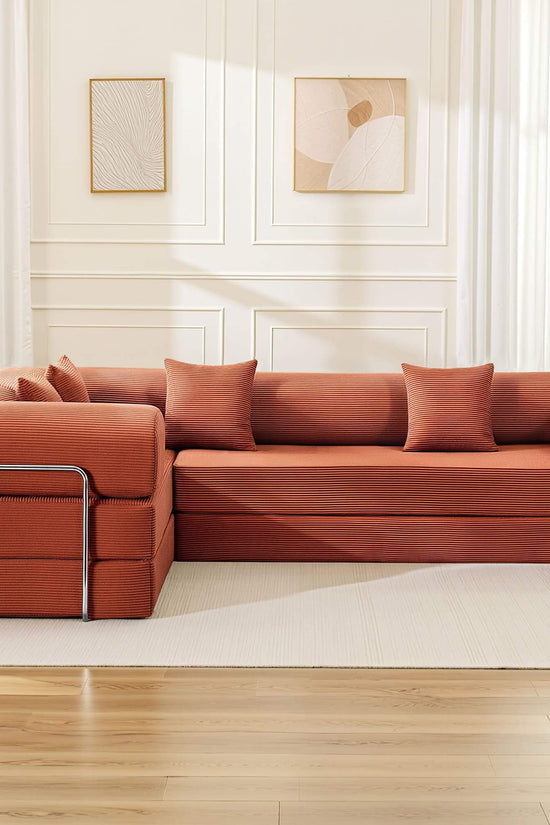 Combination Corner Sofa with High-Rebound Density Sponge